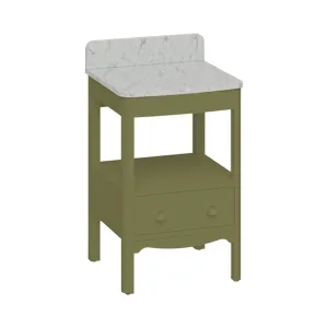 Burlington Guild Floorstanding Vanity Unit With Carrara Worktop - Carlyle Green