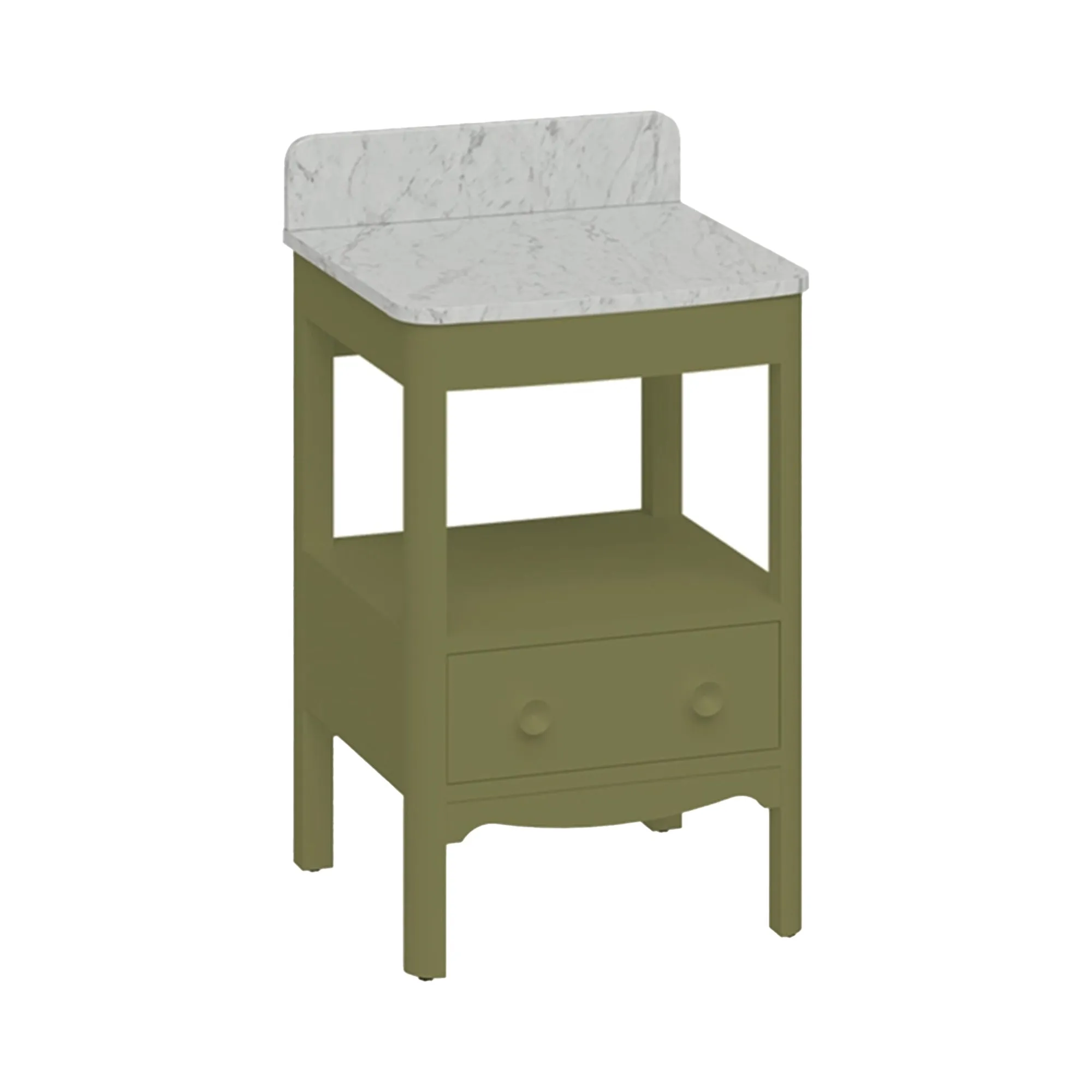 Burlington Guild Floorstanding Vanity Unit With Carrara Worktop - Carlyle Green