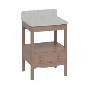 Burlington Guild Floorstanding Vanity Unit With Carrara Worktop - Dark Oak