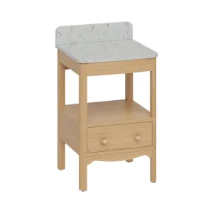 Burlington Guild Floorstanding Vanity Unit With Carrara Worktop - Light Oak