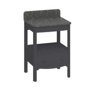 Burlington Guild Floorstanding Vanity Unit With Marquina Worktop - Ashbee Grey