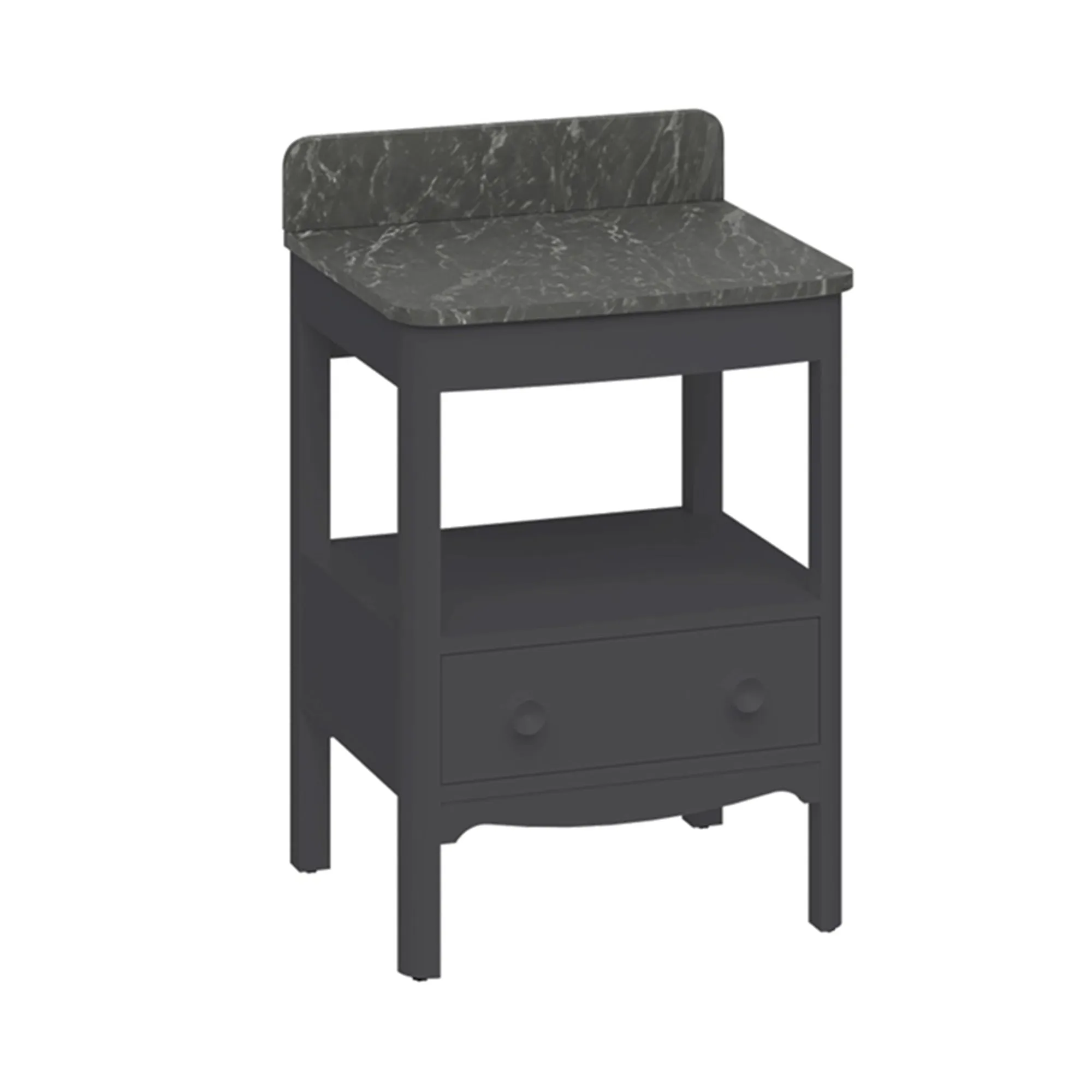 Burlington Guild Floorstanding Vanity Unit With Marquina Worktop - Ashbee Grey