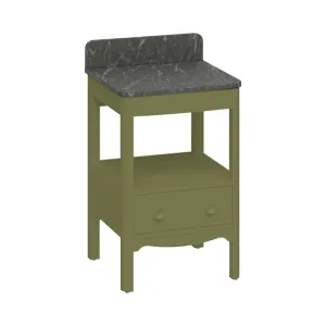 Burlington Guild Floorstanding Vanity Unit With Marquina Worktop - Carlyle Green