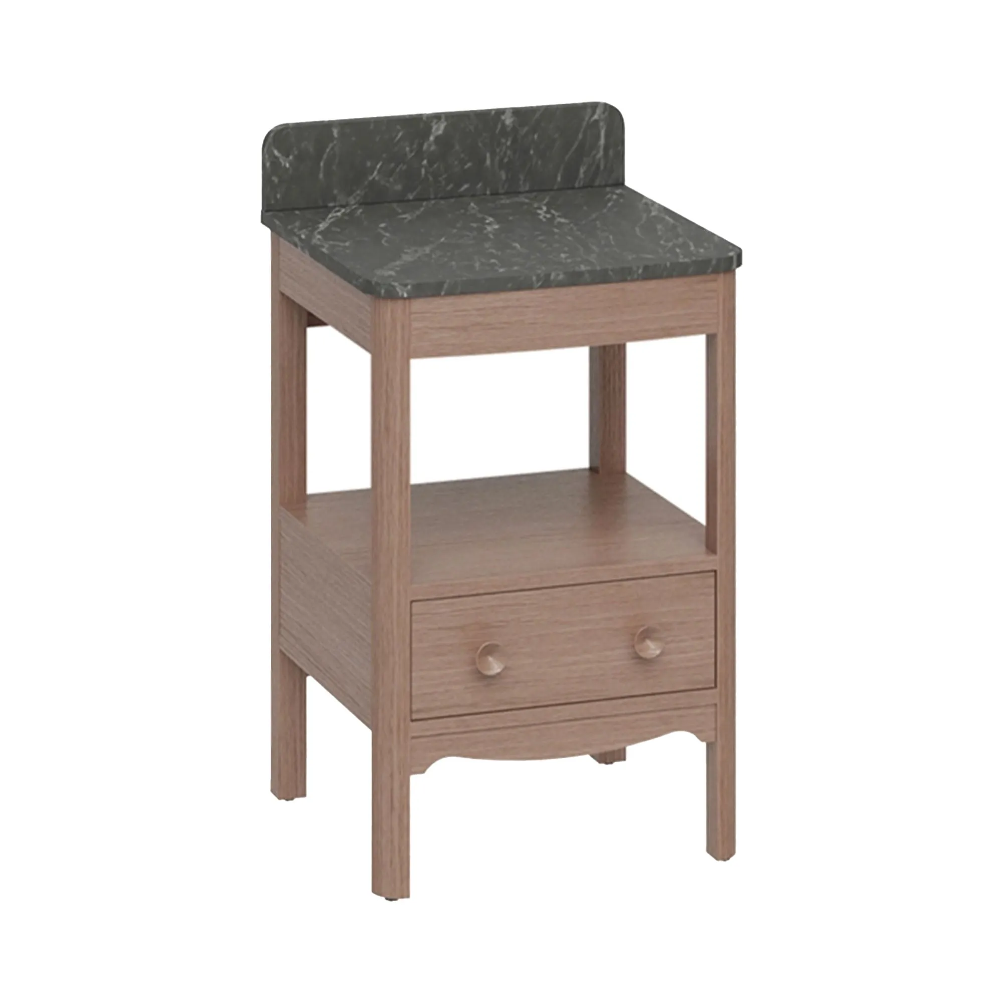 Burlington Guild Floorstanding Vanity Unit With Marquina Worktop - Dark Oak