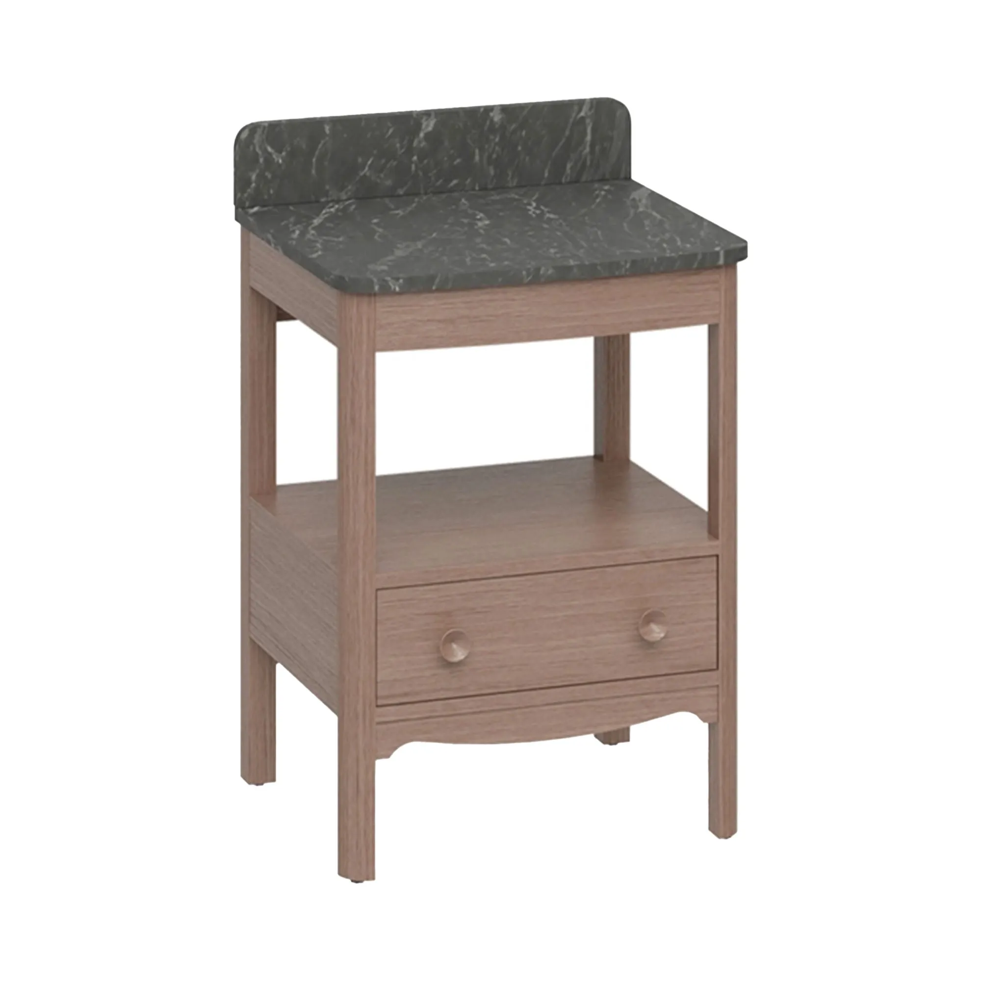 Burlington Guild Floorstanding Vanity Unit With Marquina Worktop - Dark Oak