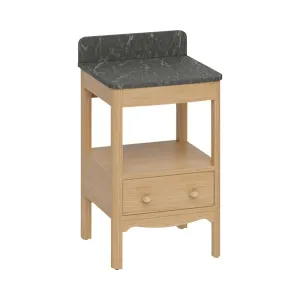 Burlington Guild Floorstanding Vanity Unit With Marquina Worktop - Light Oak