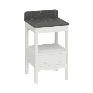 Burlington Guild Floorstanding Vanity Unit With Marquina Worktop - Varley White