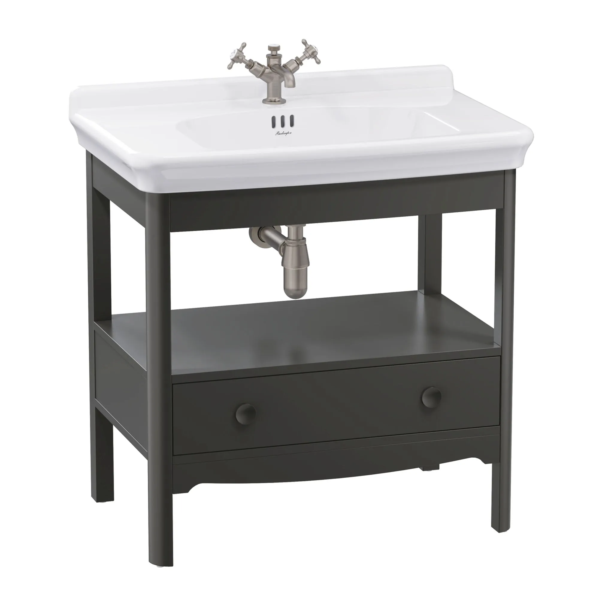 Burlington Guild Floorstanding Vanity Unit With Washbasin - Ashbee Grey