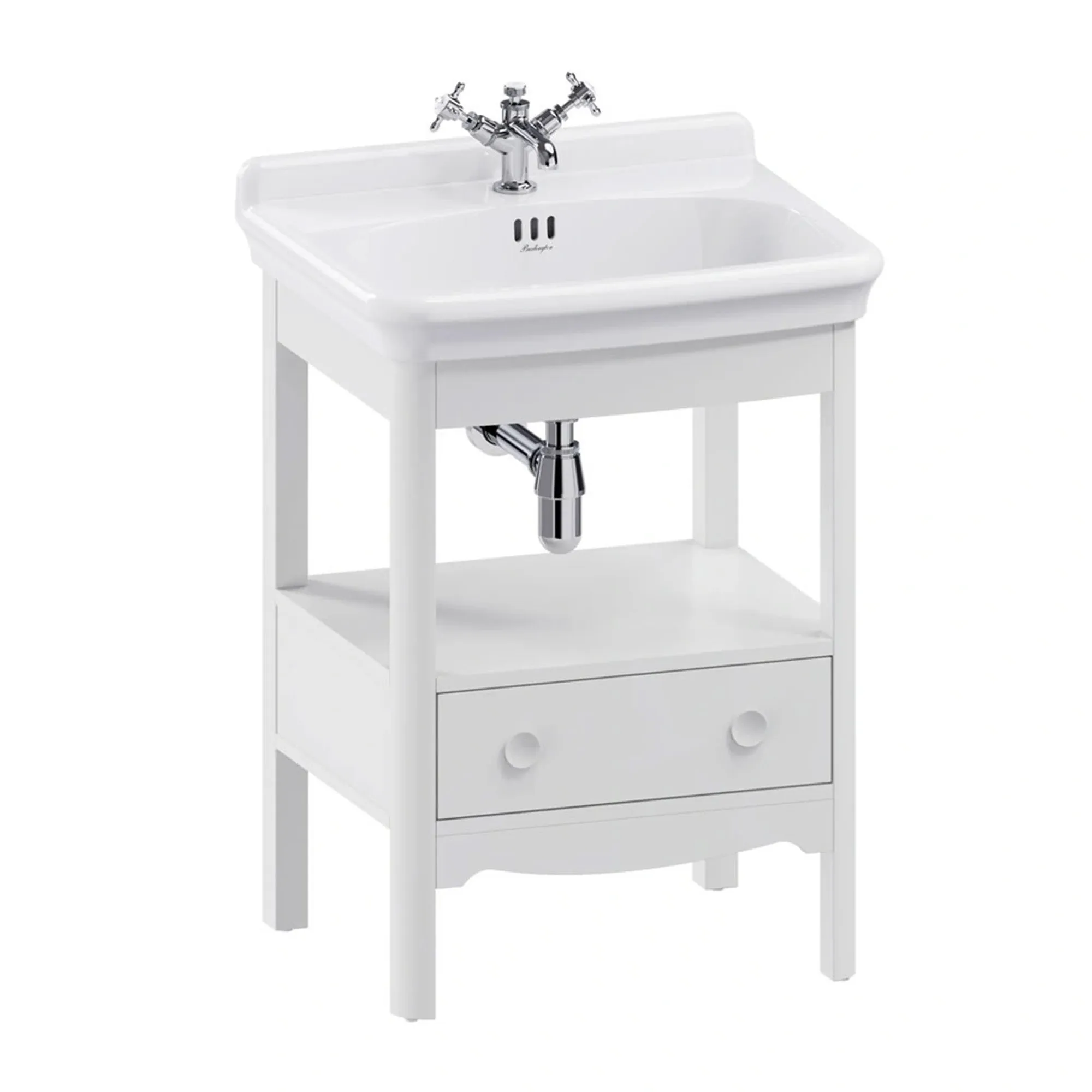 Burlington Guild Floorstanding Vanity Unit With Washbasin - Varley White