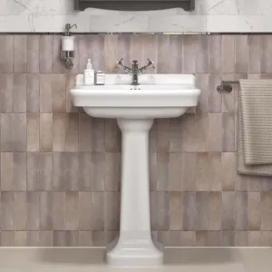 Burlington Guild Rectangular White Basin With Standard Pedestal