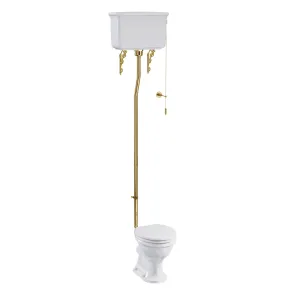 Burlington Guild Rimless High-Level Toilet With Standard WC Pan Traditional