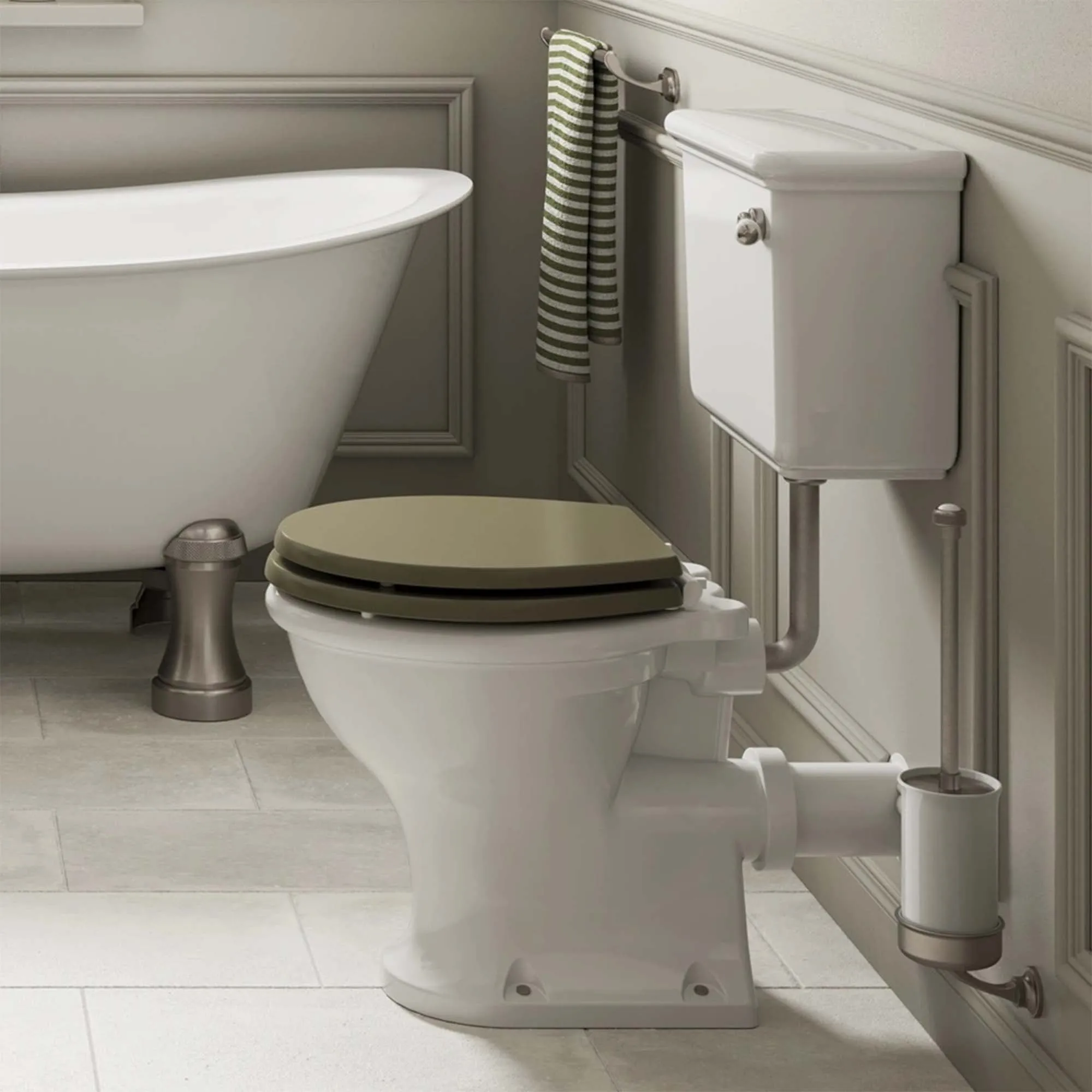 Burlington Guild Rimless Low-Level Toilet With Standard WC Pan Traditional