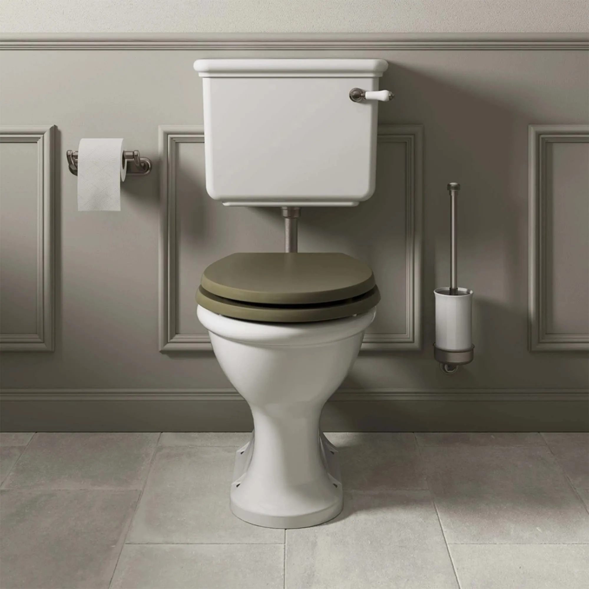 Burlington Guild Rimless Low-Level Toilet With Standard WC Pan Traditional