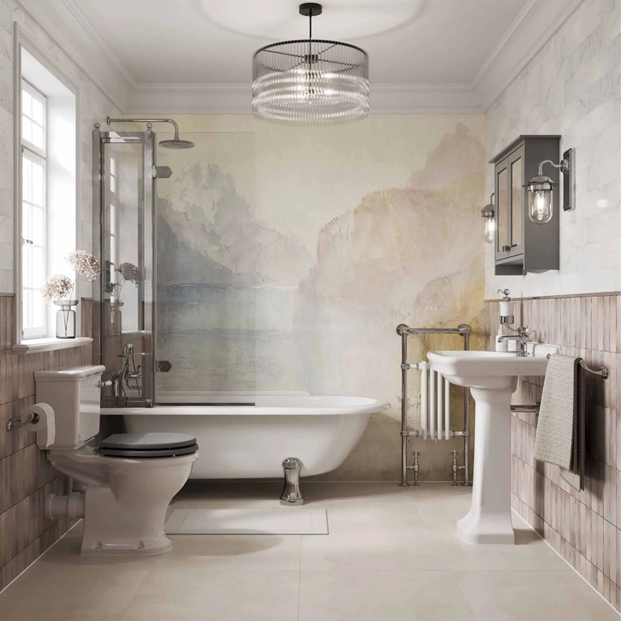 Burlington Guild Rimless Standard Close Coupled Toilet Traditional