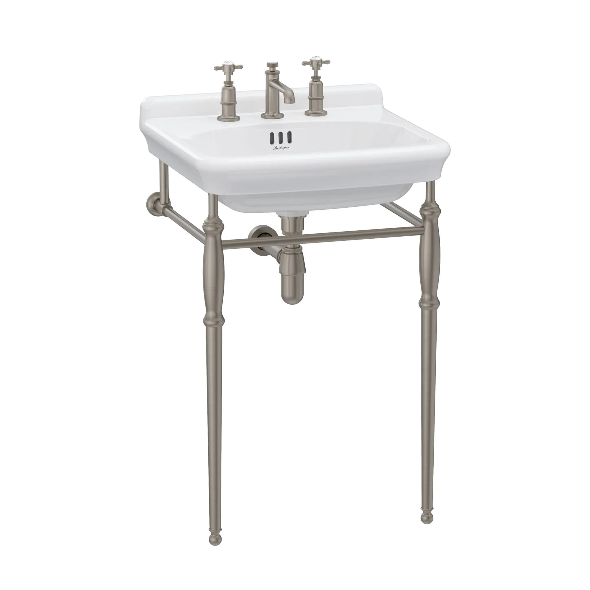 Burlington Guild White Rectangular Basin With Washstand