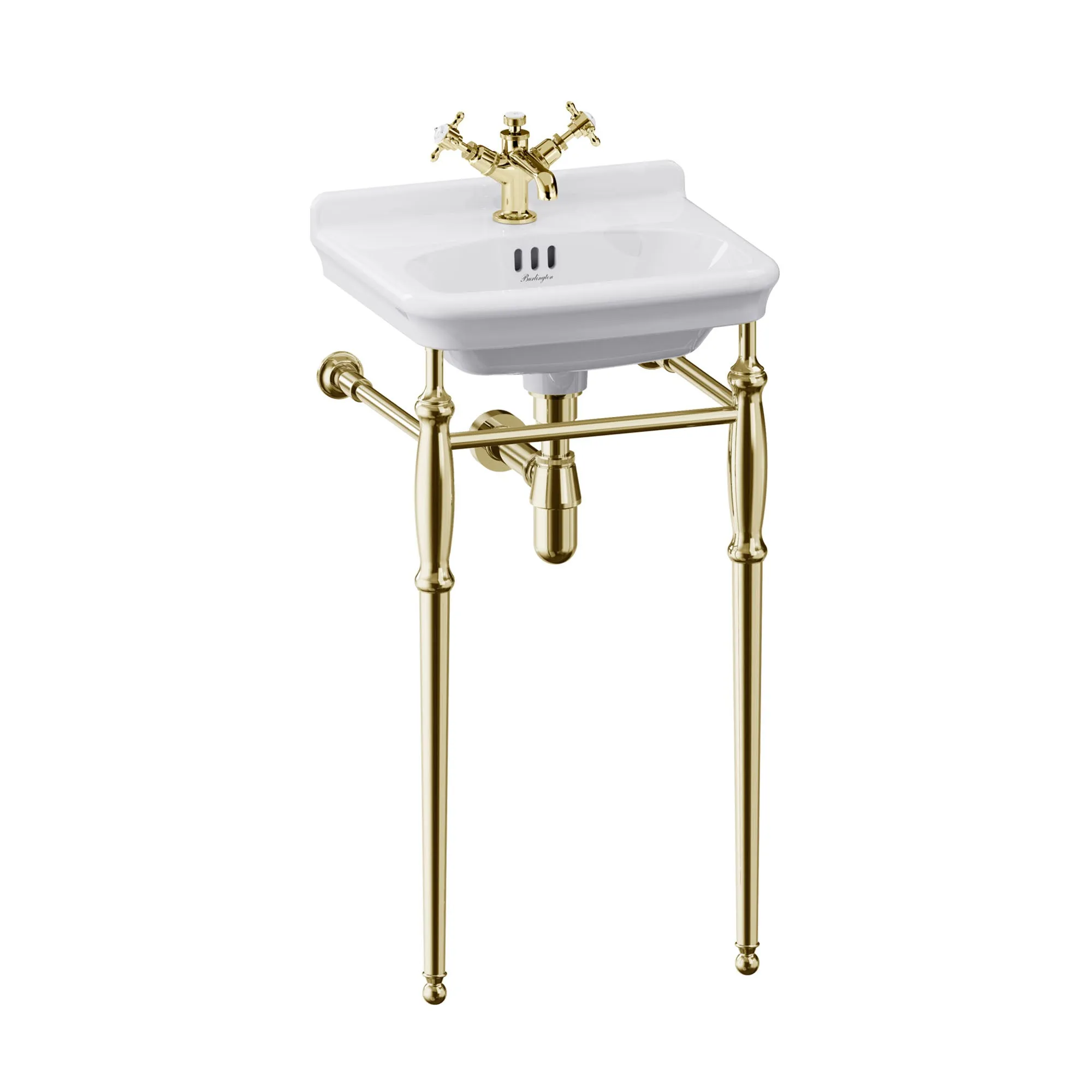 Burlington Guild White Rectangular Basin With Washstand