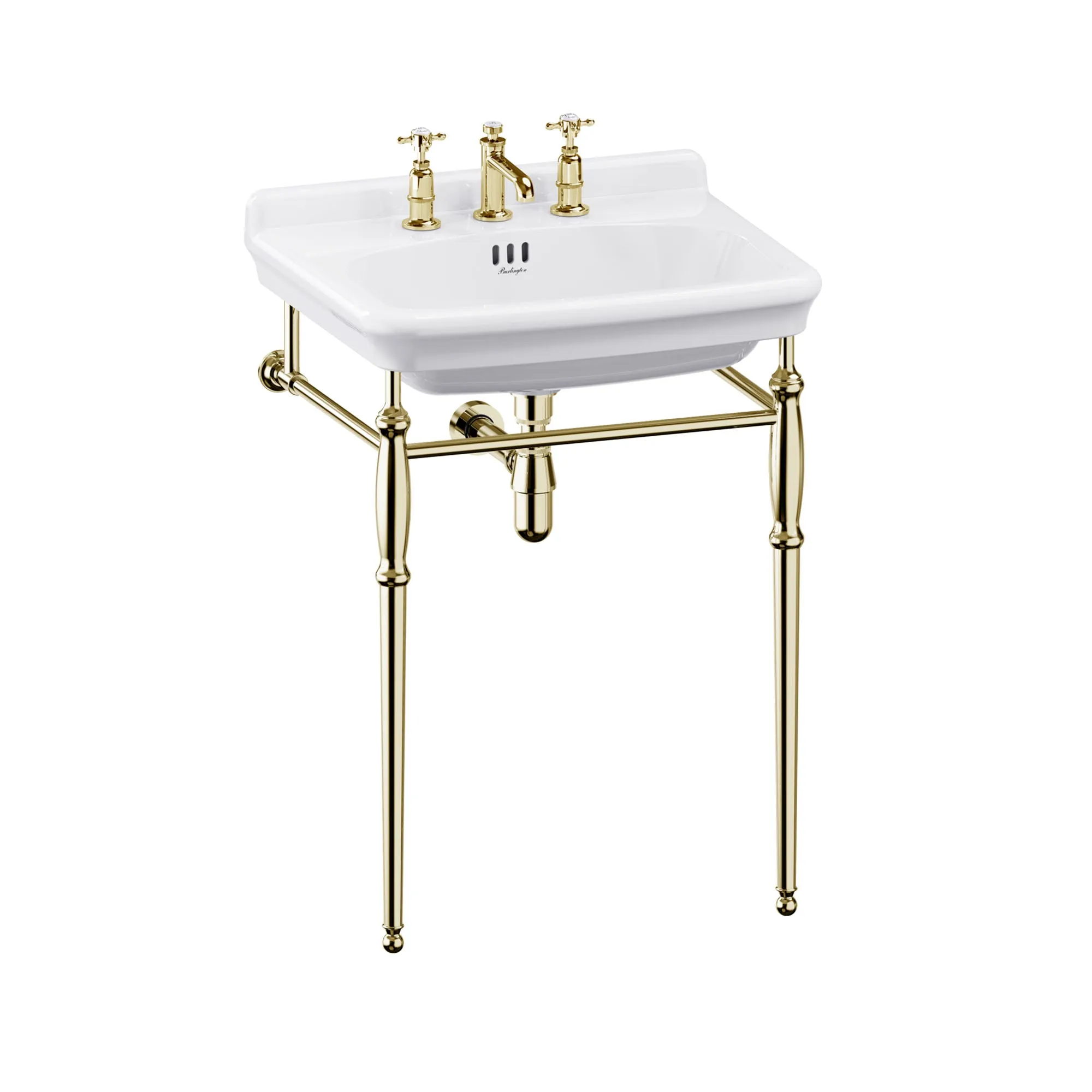 Burlington Guild White Rectangular Basin With Washstand