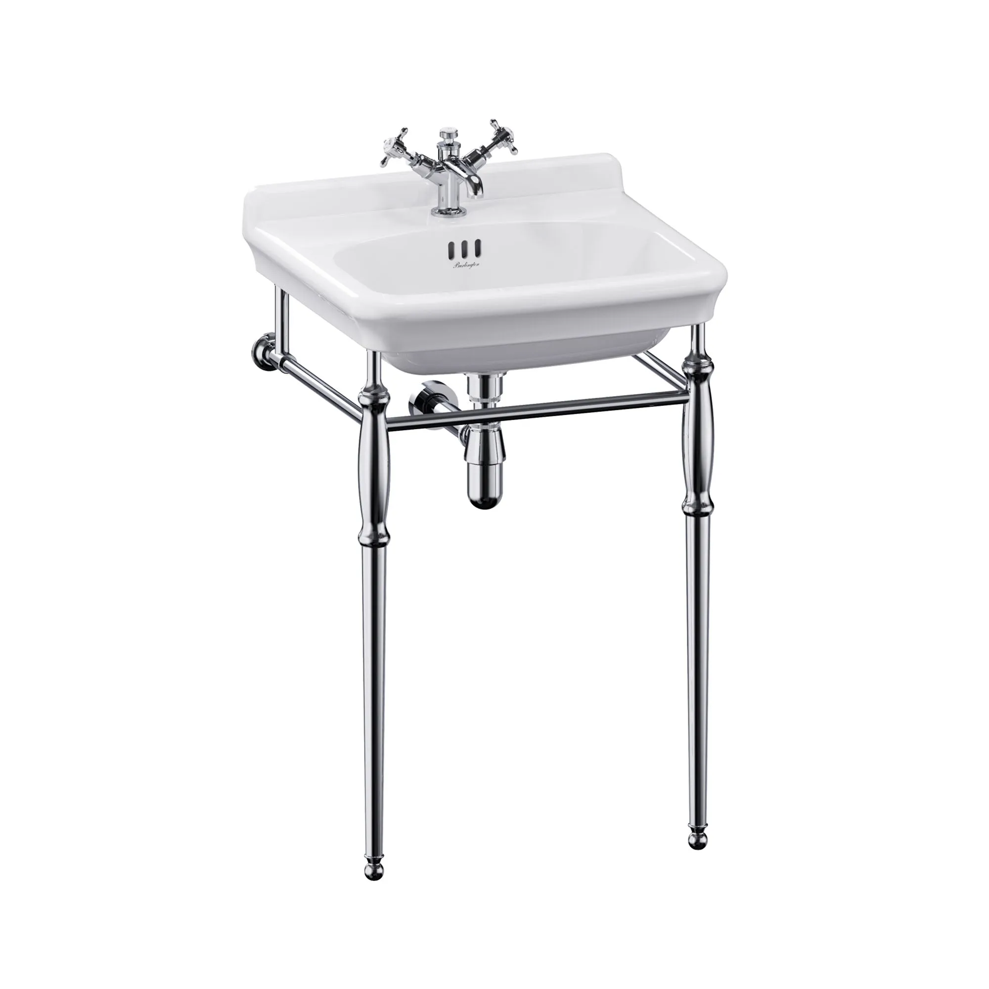 Burlington Guild White Rectangular Basin With Washstand