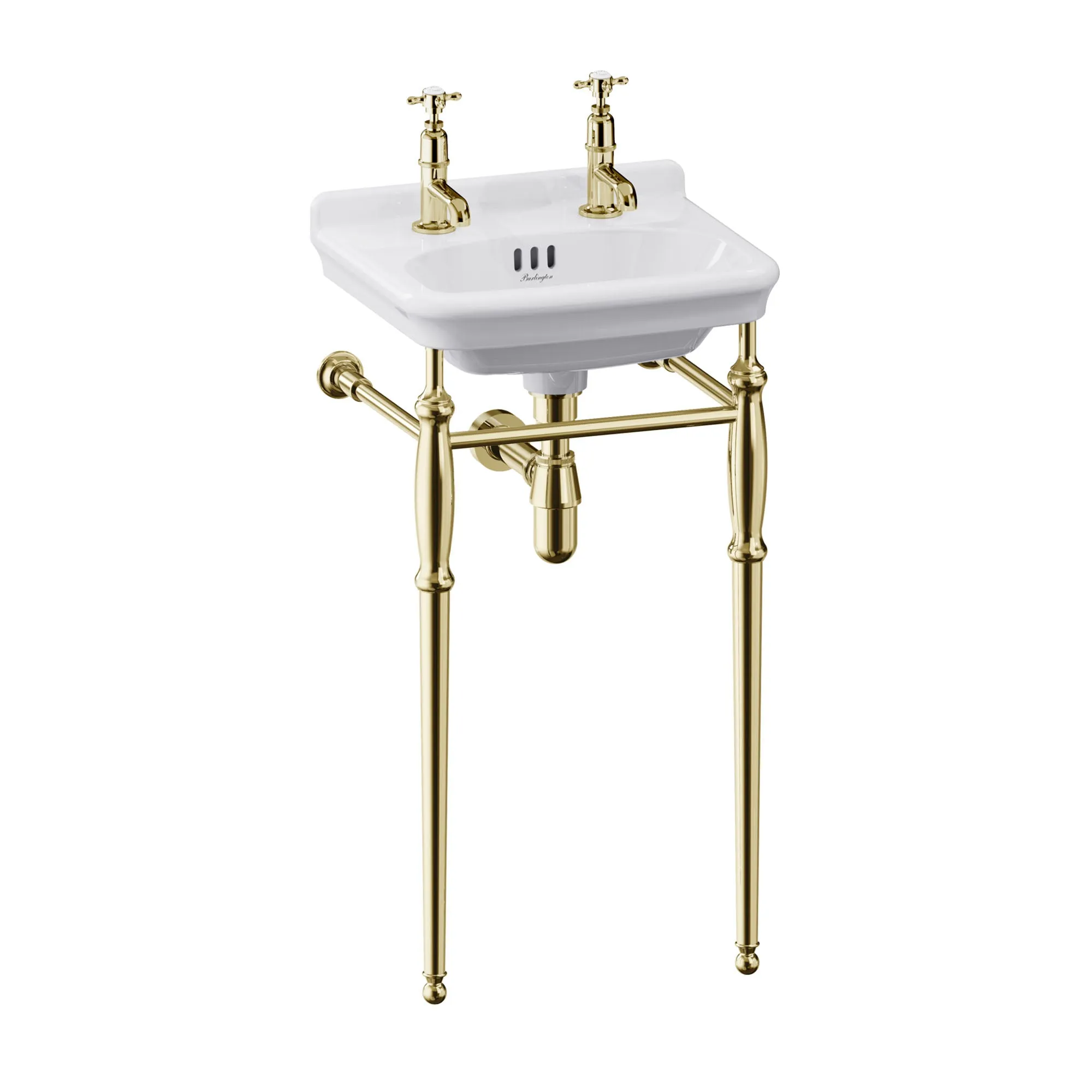 Burlington Guild White Rectangular Basin With Washstand