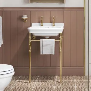 Burlington Guild White Rectangular Basin With Washstand