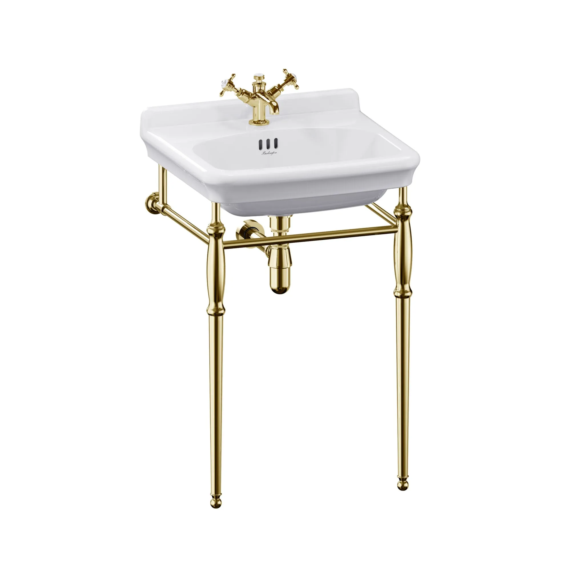 Burlington Guild White Rectangular Basin With Washstand