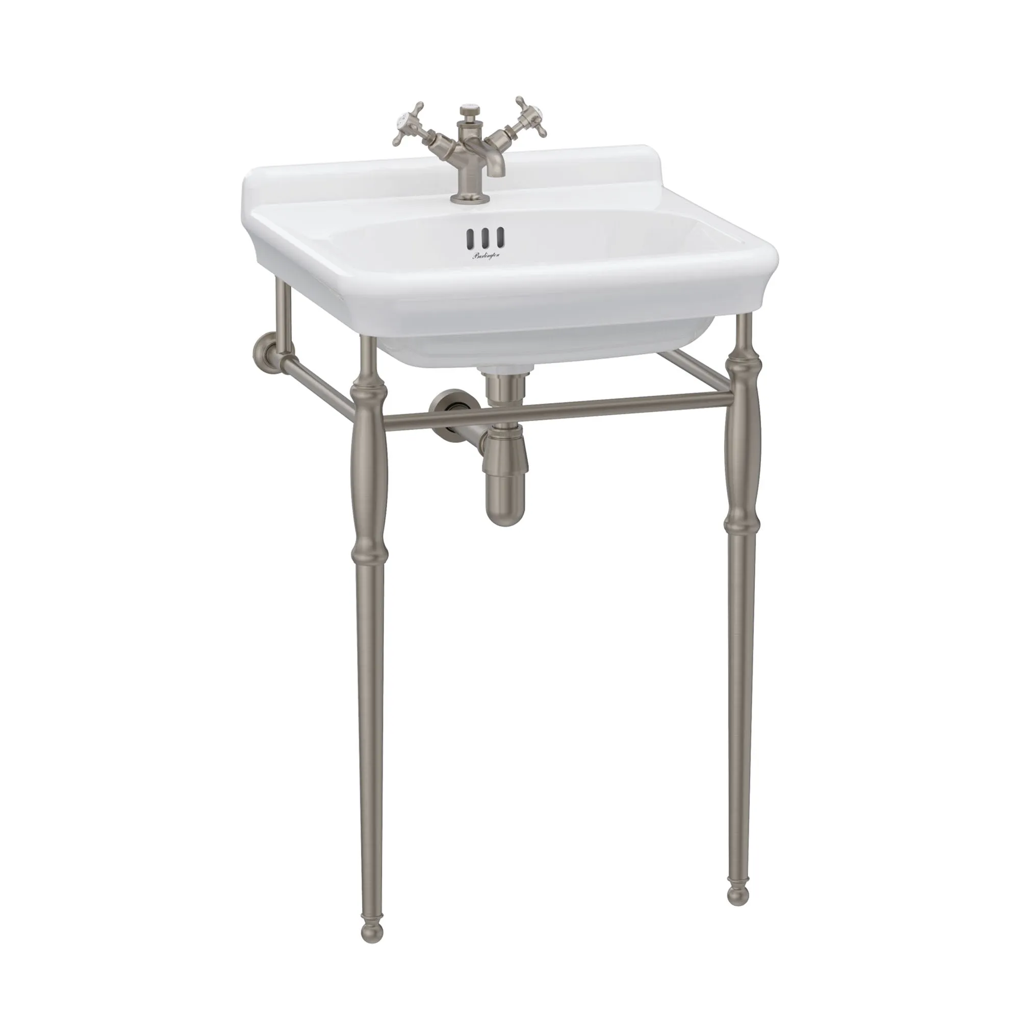Burlington Guild White Rectangular Basin With Washstand