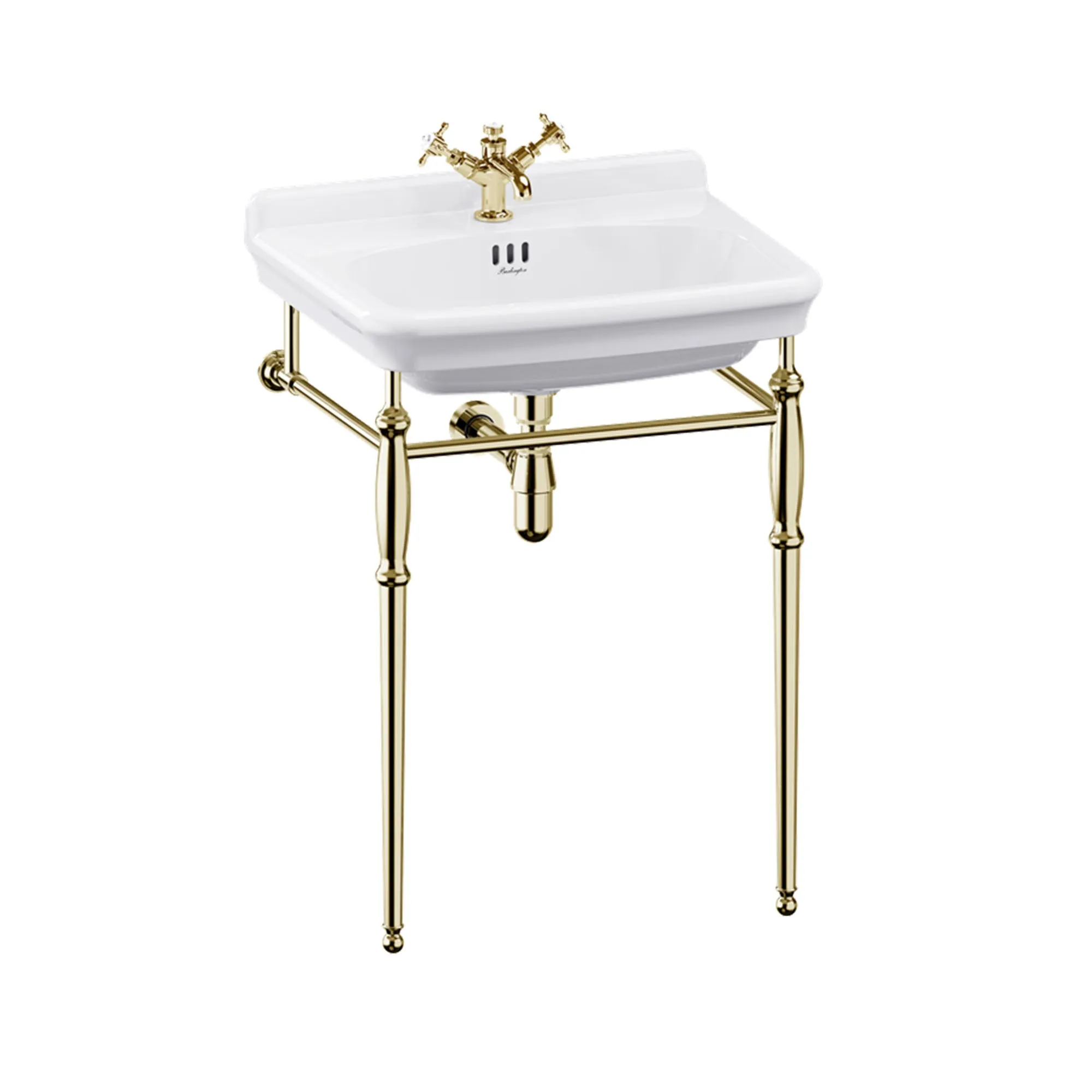 Burlington Guild White Rectangular Basin With Washstand