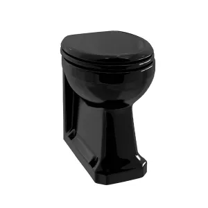 Burlington Jet Black Back To Wall Toilet Pan