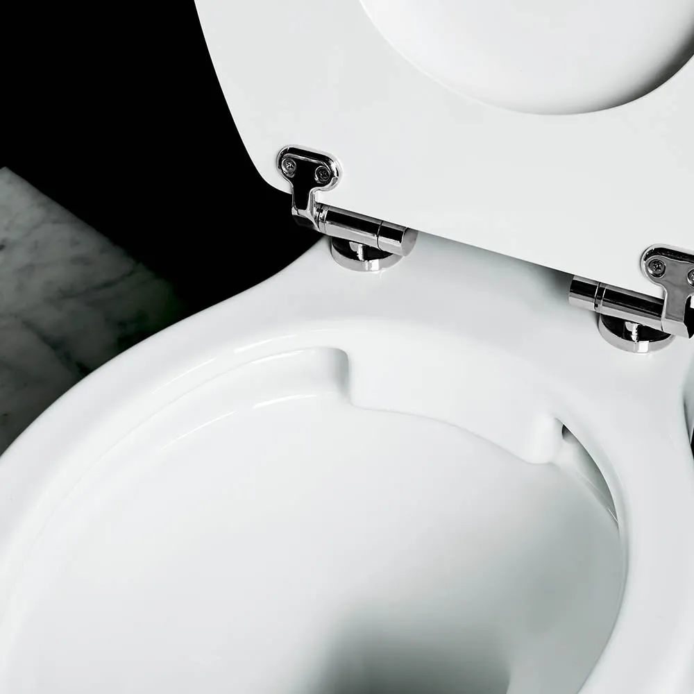 Burlington Medium-Level Toilet With Rimless WC Pan Traditional