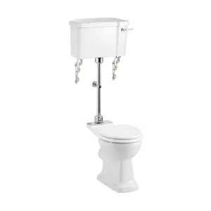 Burlington Medium-Level Toilet With Rimless WC Pan Traditional
