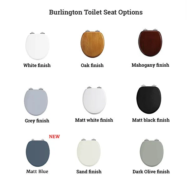 Burlington Medium-Level Toilet With Rimless WC Pan Traditional
