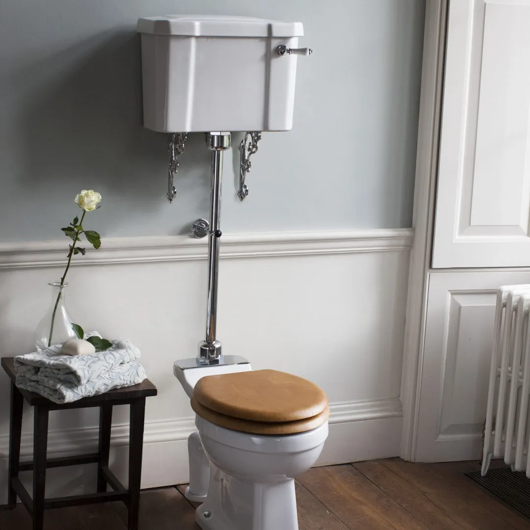 Burlington Medium-Level Toilet With Rimless WC Pan Traditional