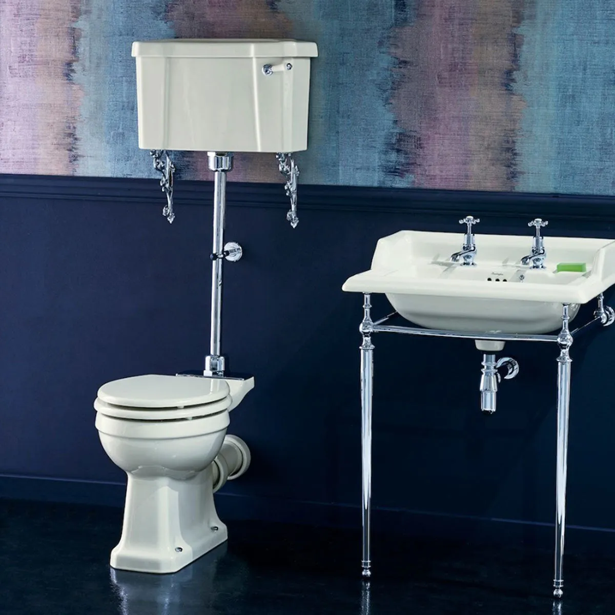 Burlington Regal Medium-Level Toilet With Comfort Height WC Pan Traditional