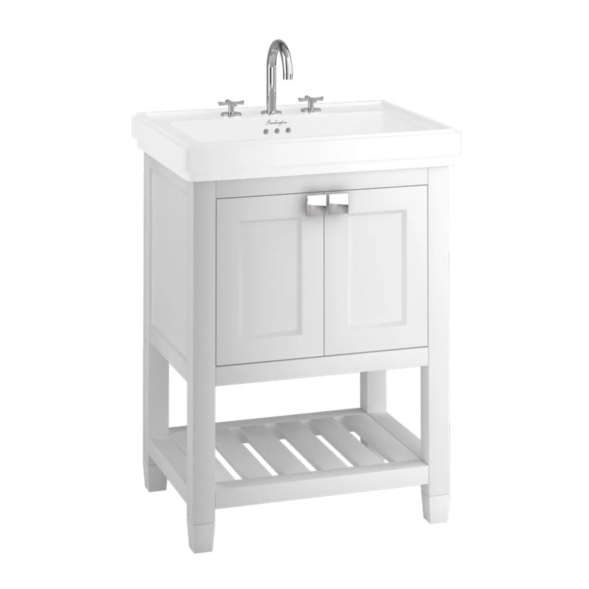 Burlington Riviera 2-Door Floorstanding Vanity Unit with Square Basin