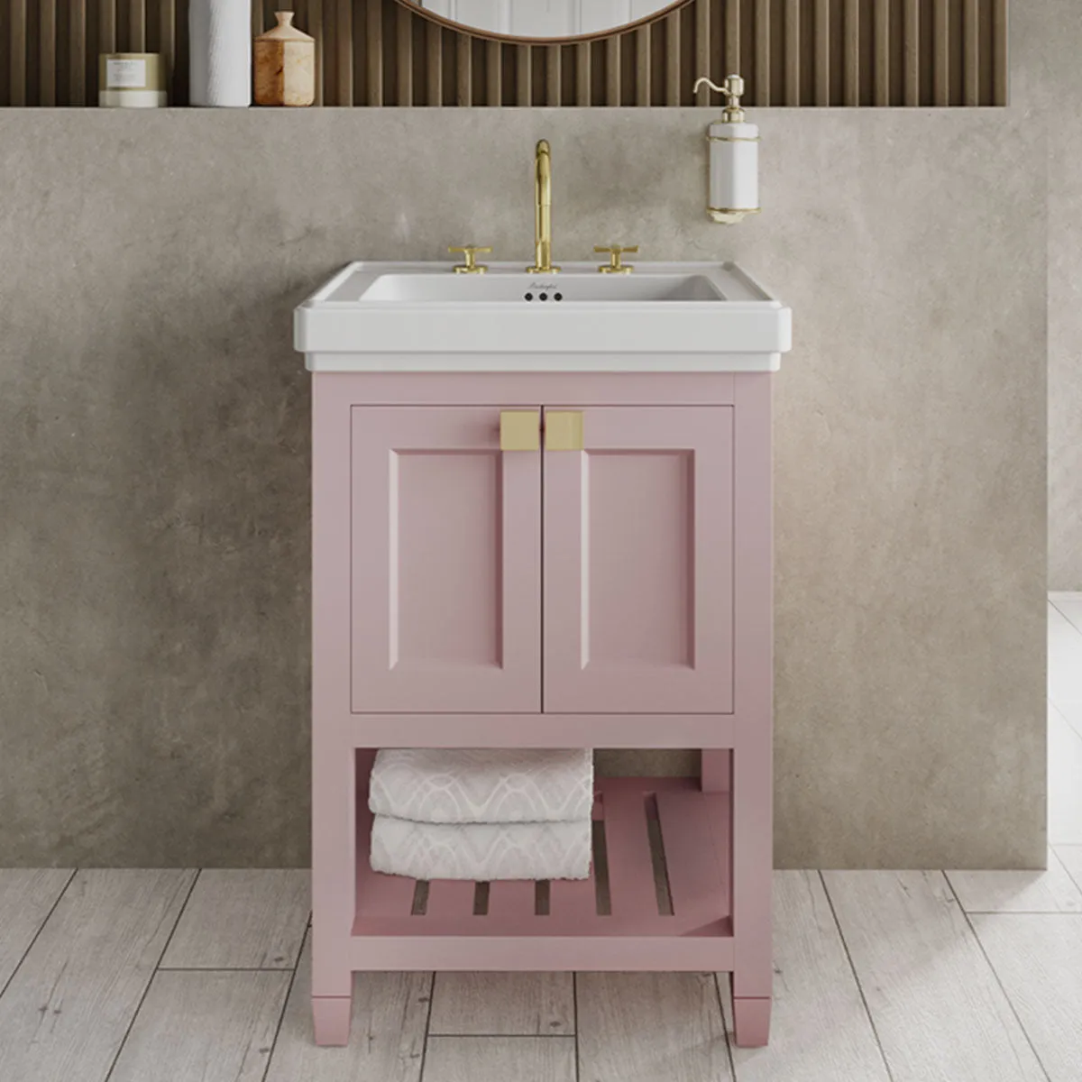 Burlington Riviera 2-Door Floorstanding Vanity Unit with Square Basin