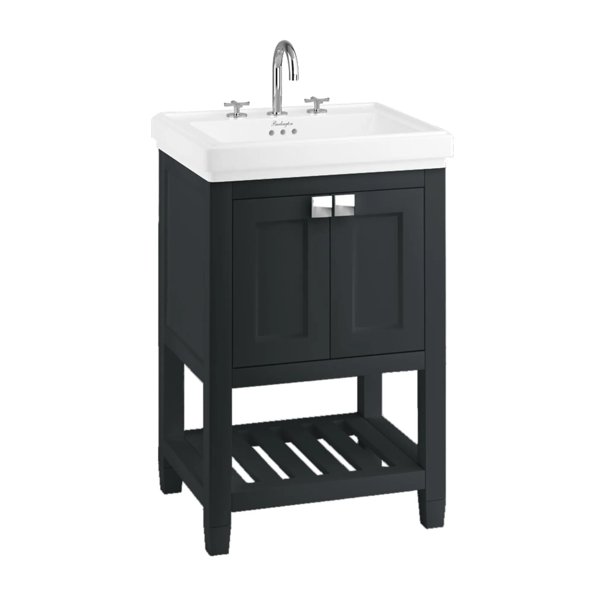 Burlington Riviera 2-Door Floorstanding Vanity Unit with Square Basin
