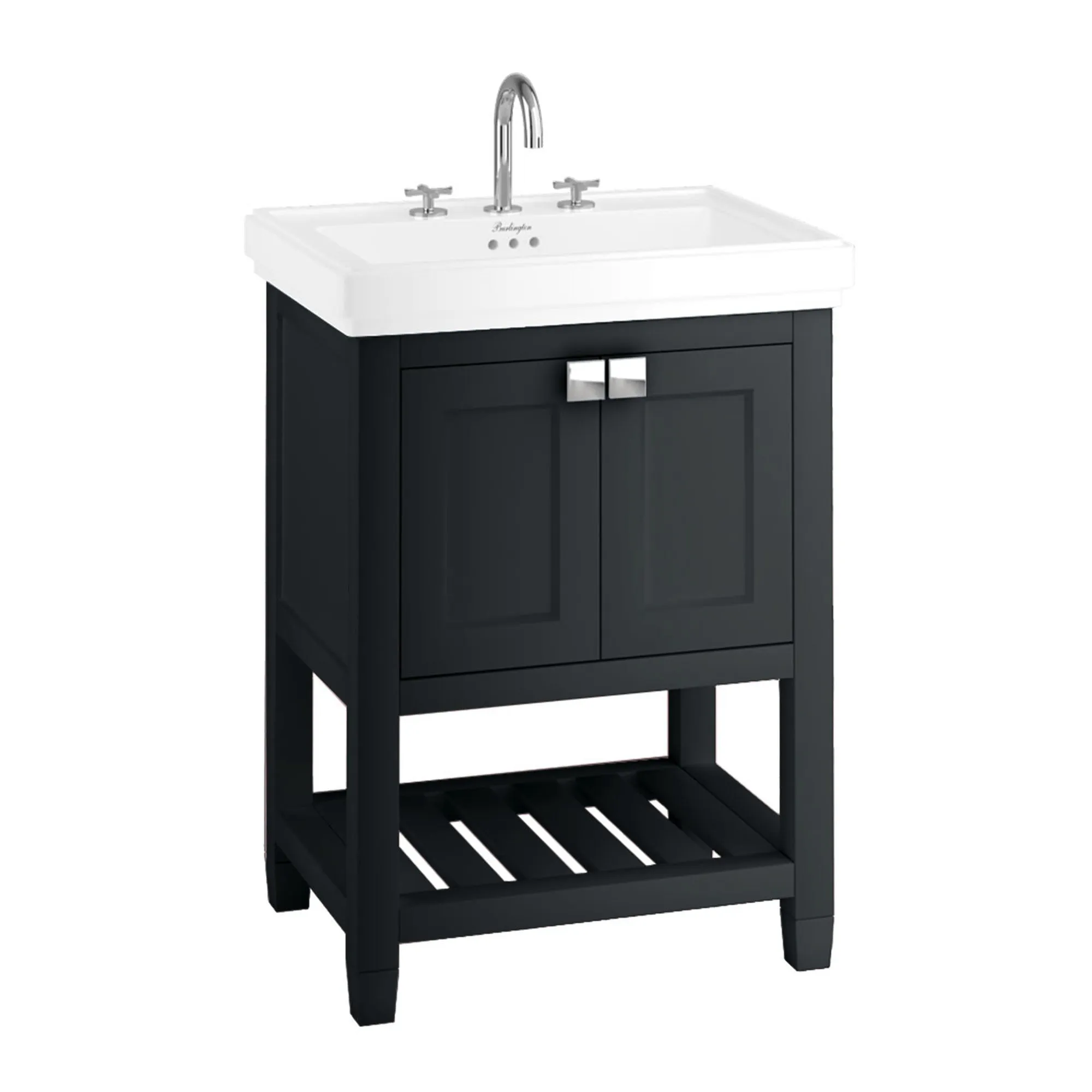 Burlington Riviera 2-Door Floorstanding Vanity Unit with Square Basin