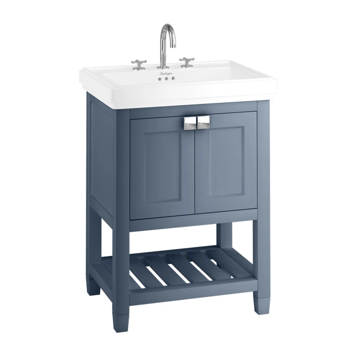 Burlington Riviera 2-Door Floorstanding Vanity Unit with Square Basin
