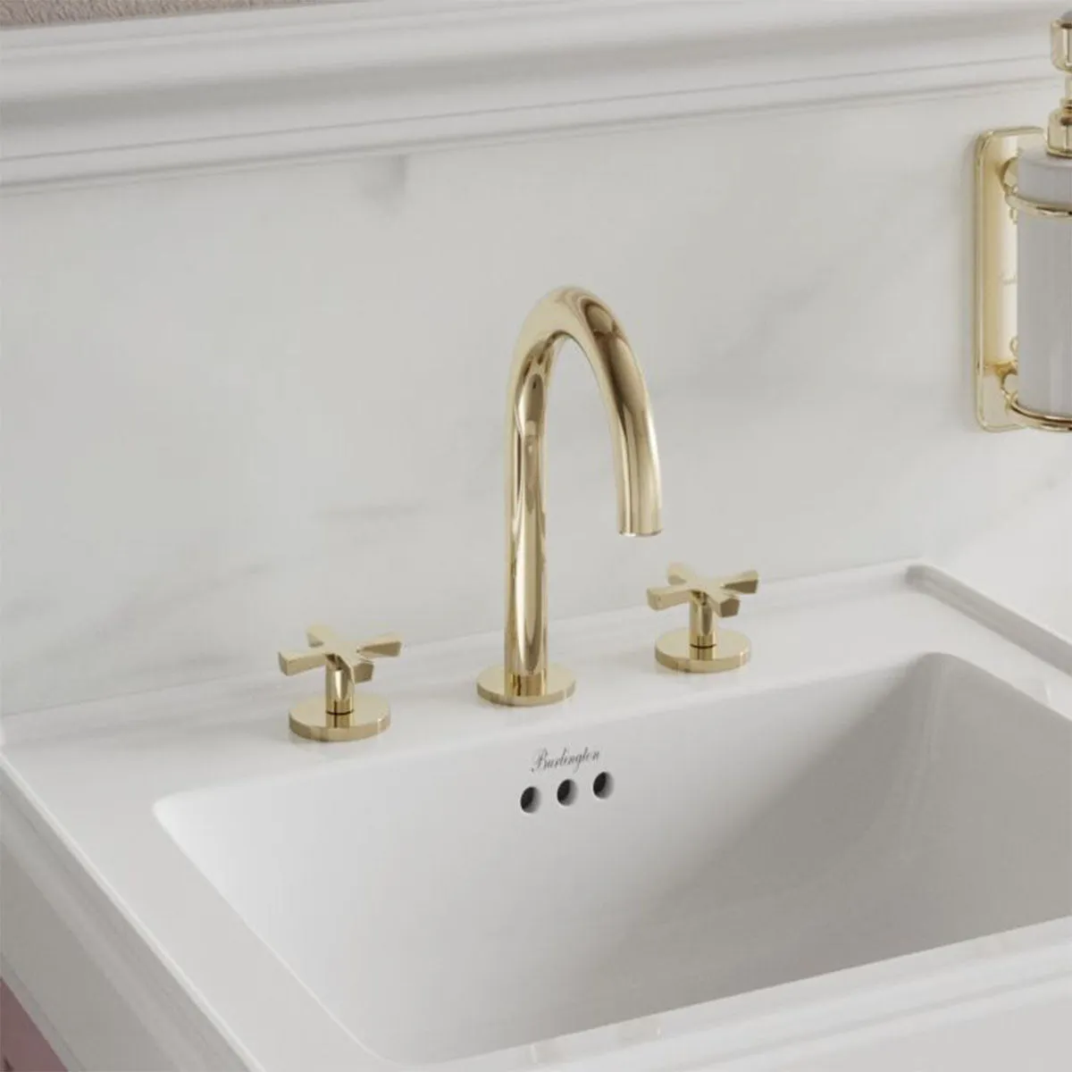 Burlington Riviera 3 Hole Crosshead Basin Mixer