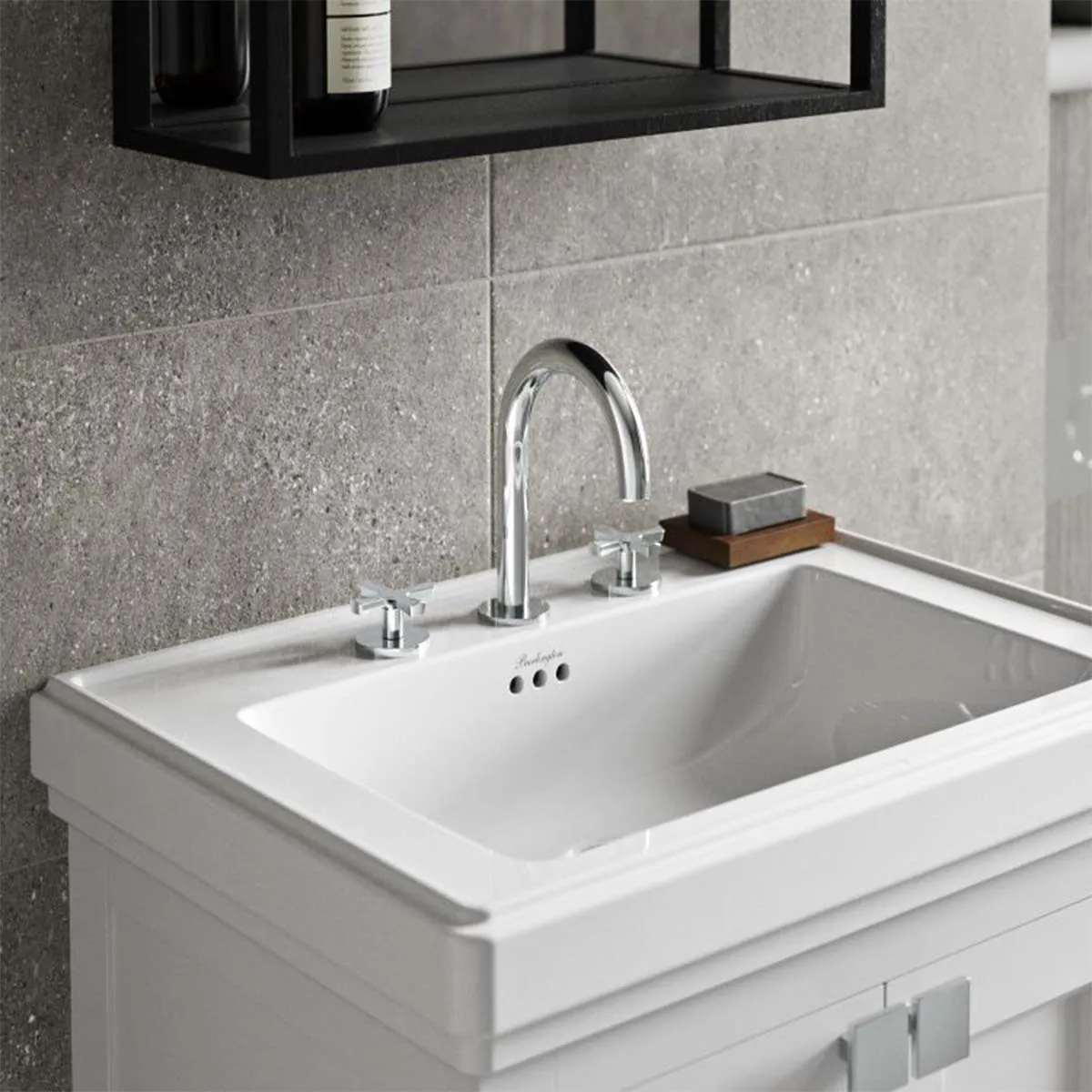 Burlington Riviera 3 Hole Crosshead Basin Mixer