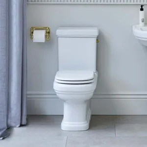 Burlington Riviera Close Coupled Full Back To Wall Toilet With Seat