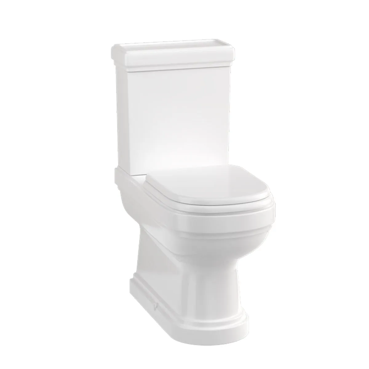 Burlington Riviera Close Coupled Full Back To Wall Toilet With Seat