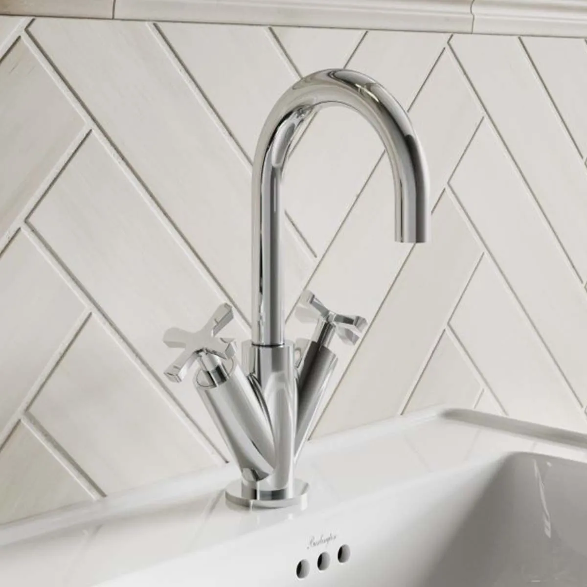 Burlington Riviera Crosshead Highneck Basin Mixer