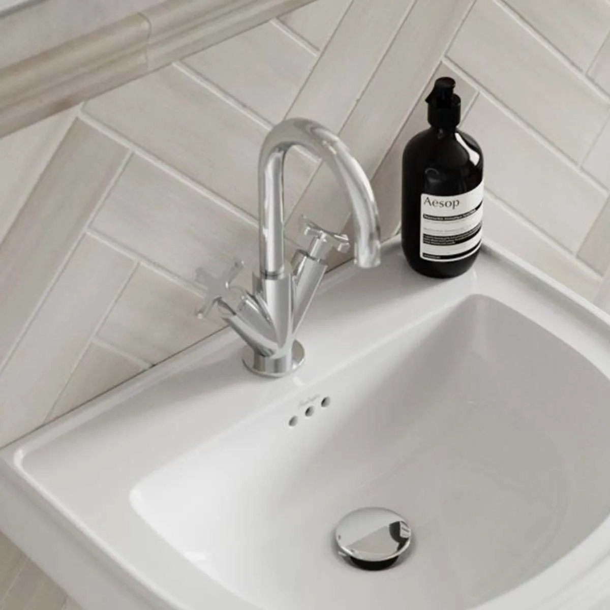 Burlington Riviera Crosshead Highneck Basin Mixer