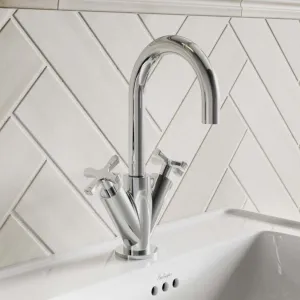 Burlington Riviera Crosshead Highneck Basin Mixer