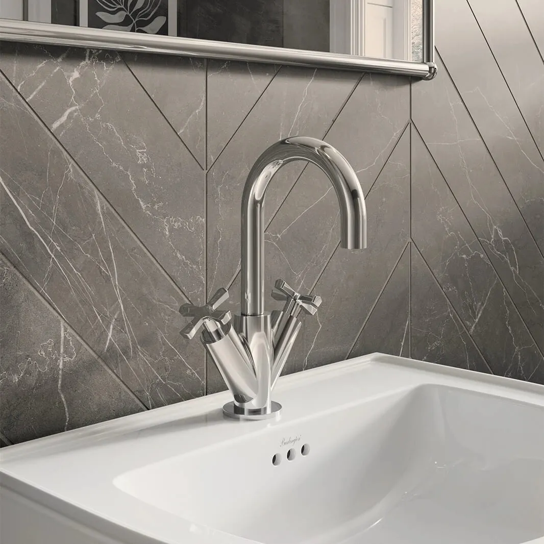 Burlington Riviera Crosshead Highneck Basin Mixer