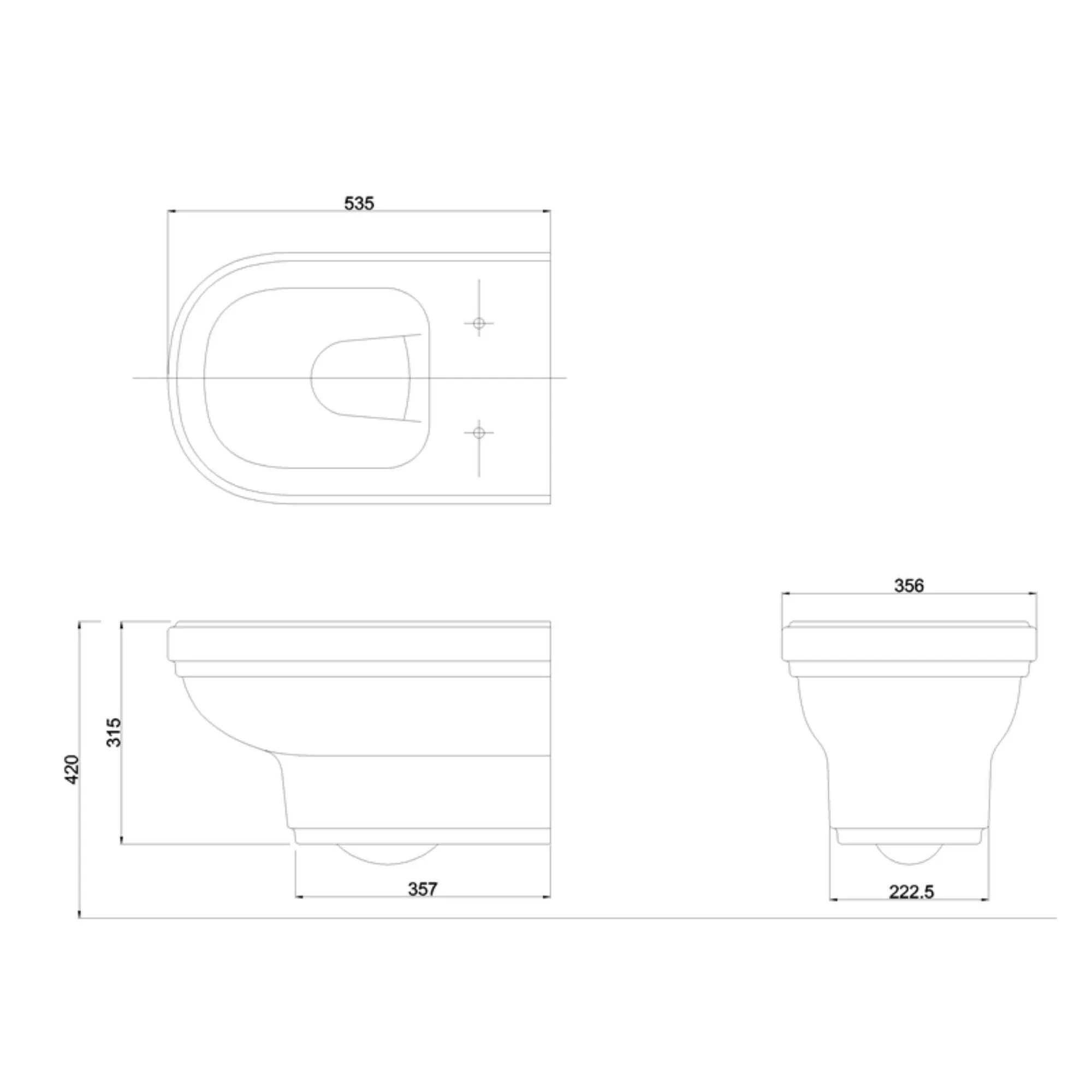 Burlington Riviera Wall-Hung WC Pan