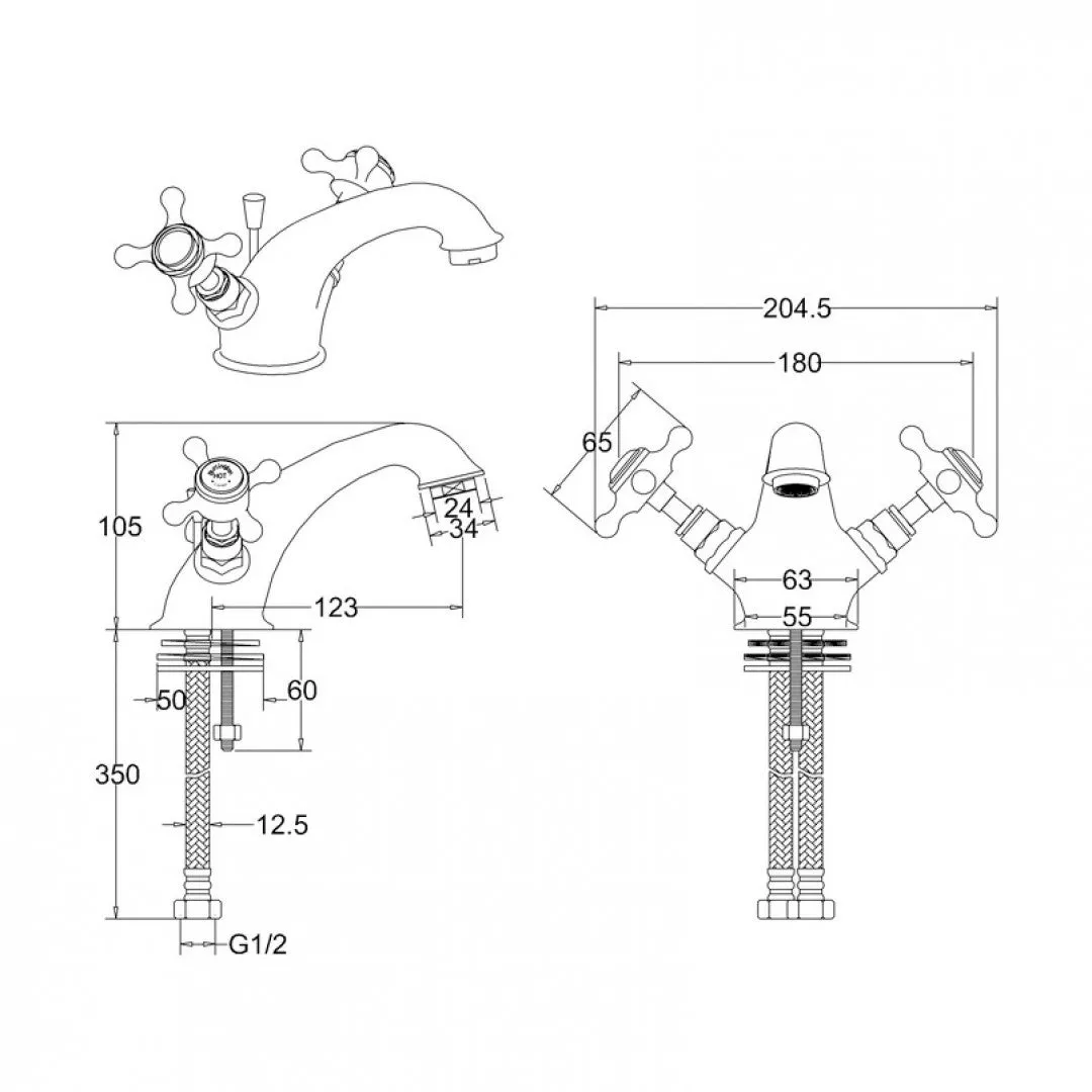 Burlington Stafford Mono Basin Mixer With Pop-Up Waste