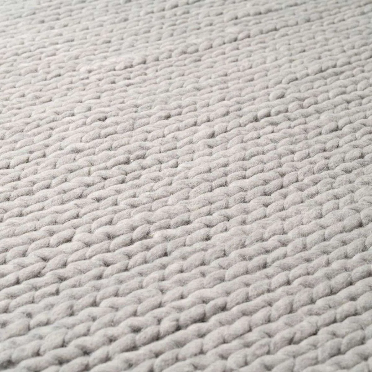 Charlotte Braided Wool Blend Rug - Large - Grey Mocka