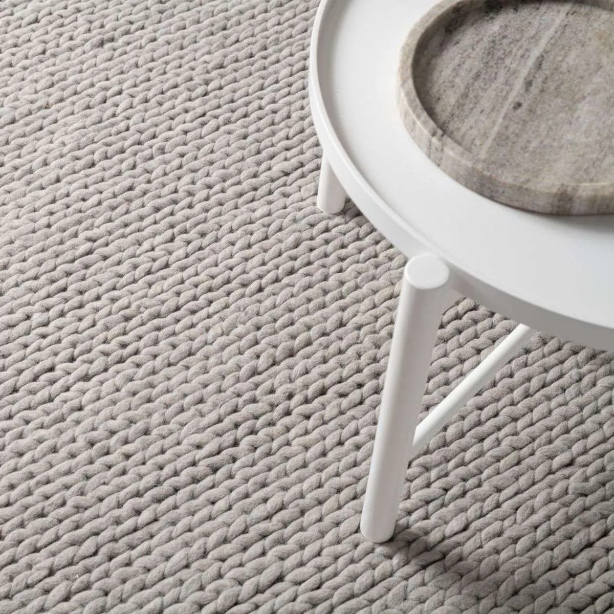 Charlotte Braided Wool Blend Rug - Large - Grey Mocka